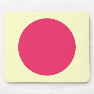 Circle - Regal Red and Pale Yellow Mouse Mat