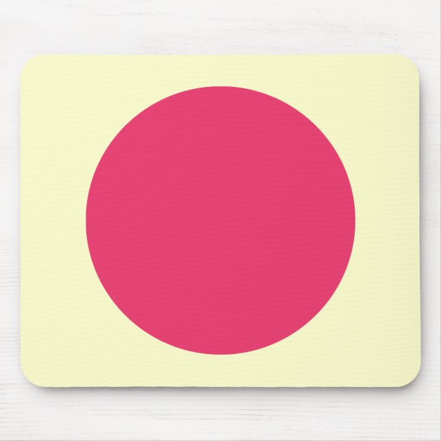 Circle - Regal Red and Pale Yellow Mouse Mat (Front)