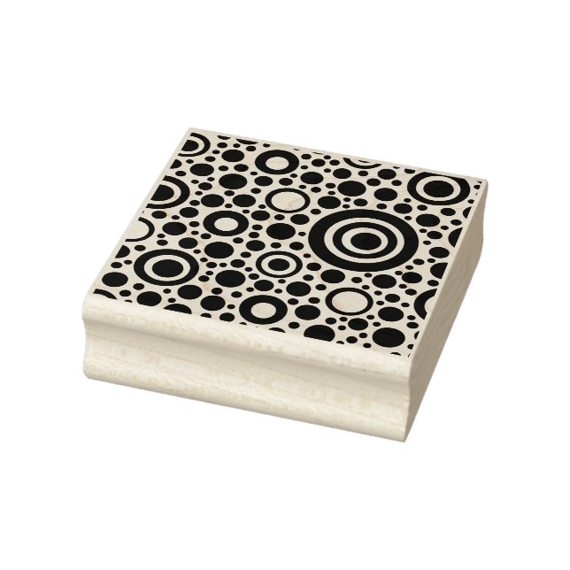 Circle / Rings - Dots black + your backg. & ideas Rubber Stamp (Stamp)