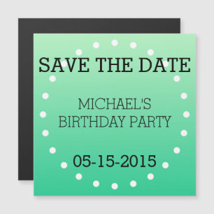 Circle / Rings - Dots white + your backg. & ideas Magnetic Invitation