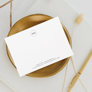 Circle Round Business Logo Company Custom White Card