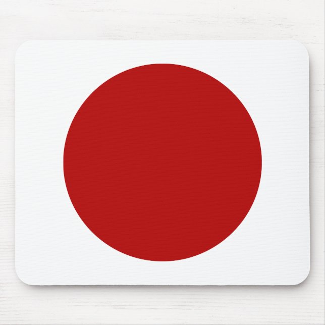 Circle - Ruby with White Mouse Mat (Front)