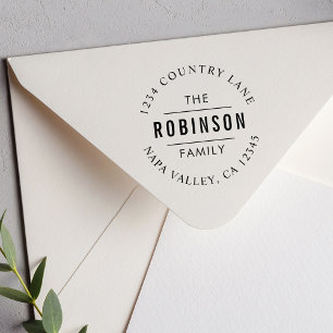 Circle Script   Create Your Own Return Address Rubber Stamp