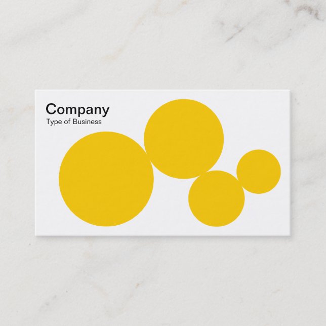 Circle Series - Amber on White Business Card (Front)
