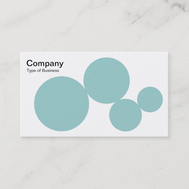 Circle Series - Lt Blue Green on White Business Card (Front)