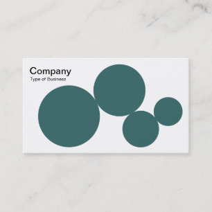 Circle Series - Moss Green on White Business Card