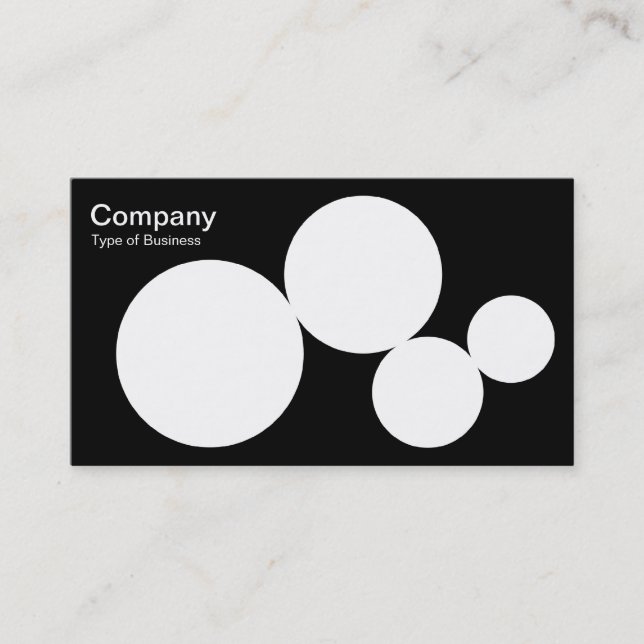 Circle Series - White on Black Business Card (Front)