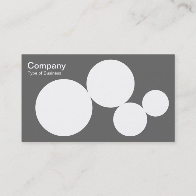 Circle Series - White on Grey Business Card (Front)