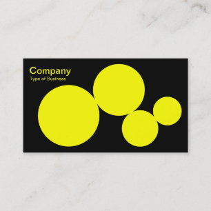 Circle Series - Yellow on Black Business Card
