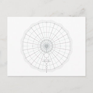 circle solar system postcard