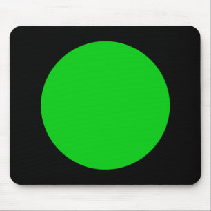 Circle - Spring Green and Black Mouse Mat