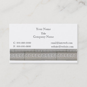 Circle Square Architectural Border Business Cards