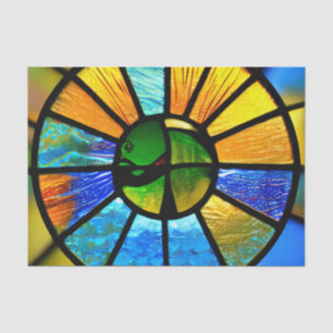 Circle Stained Glass Effect Decoupage Tissue Paper