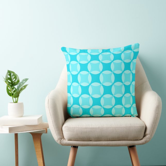 Circle Star Ice Pattern Throw Pillow (Chair)