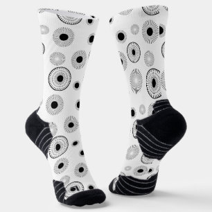 Circle starburst pattern socks