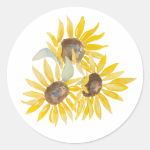 Circle Sunflower Sticker