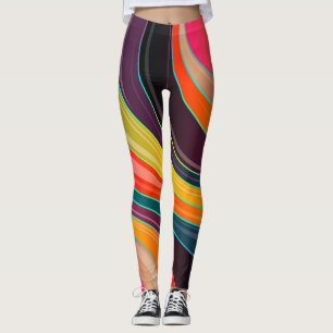 circle swirl abstract leggings