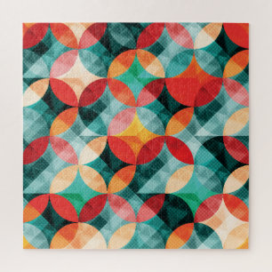 Circle Symphony: Colourful Abstract Vintage Jigsaw Puzzle