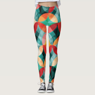 Circle Symphony: Colourful Abstract Vintage Leggings