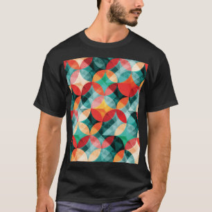 Circle Symphony: Colourful Abstract Vintage T-Shirt