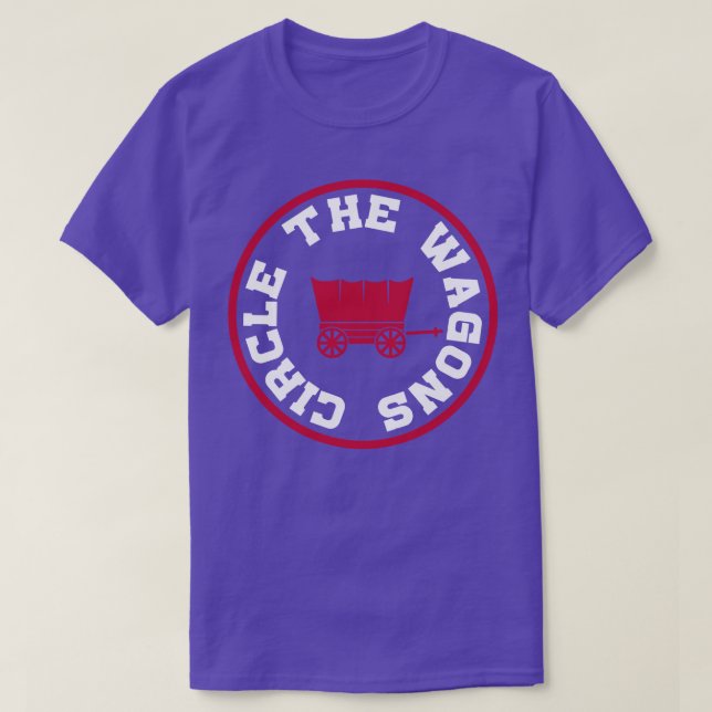 Circle The Wagons Blue T-Shirt (Design Front)