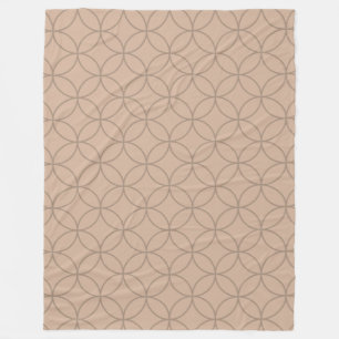 Circle Trans. Seamless Pattern black + your backg. Fleece Blanket