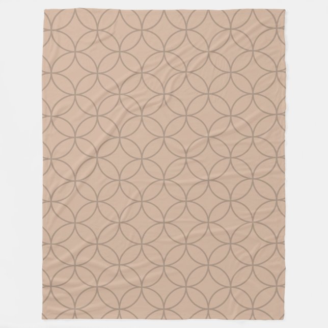 Circle Trans. Seamless Pattern black + your backg. Fleece Blanket (Front)
