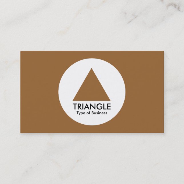 Circle - Triangle - Brown Business Card (Front)