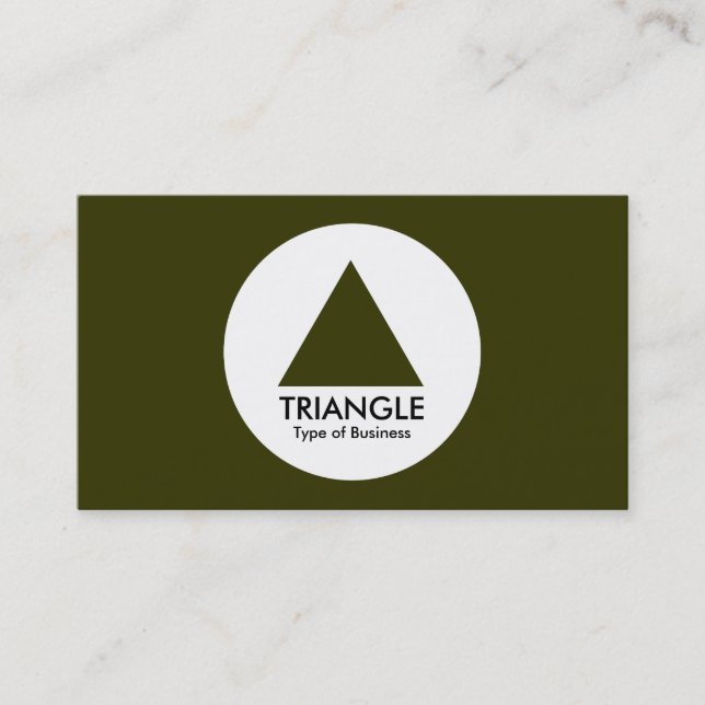 Circle - Triangle - Dark Olive Business Card (Front)