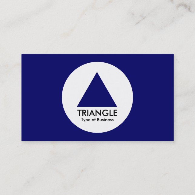 Circle - Triangle - Deep Navy Blue Business Card (Front)