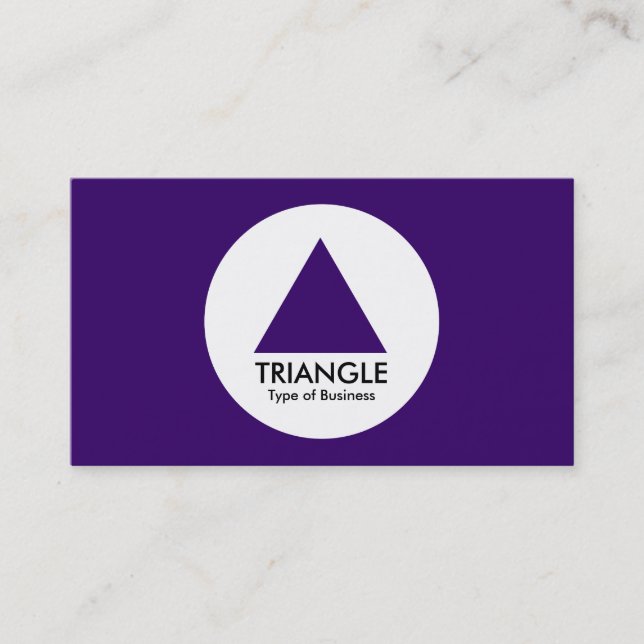Circle - Triangle - Deep Purple Business Card (Front)