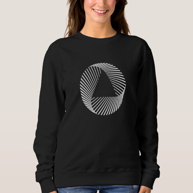 Circle Triangle Line Graphic Abstract Minimal Symb Sweatshirt (Front)