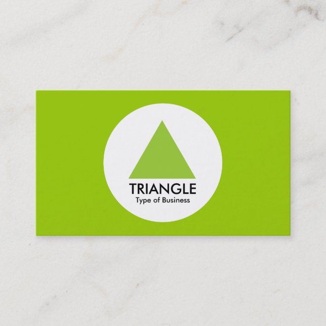 Circle - Triangle - Martian Green Business Card (Front)