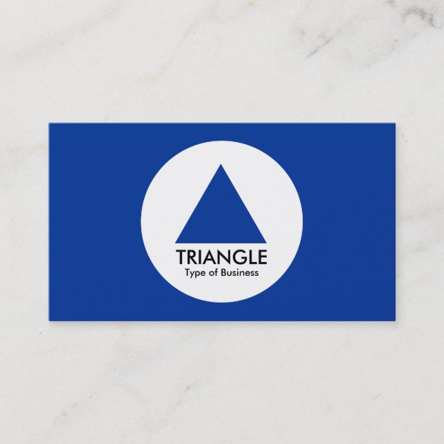Circle - Triangle - Navy Blue Business Card (Front)