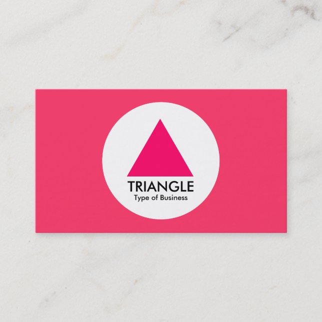 Circle - Triangle - Neon Red Business Card (Front)