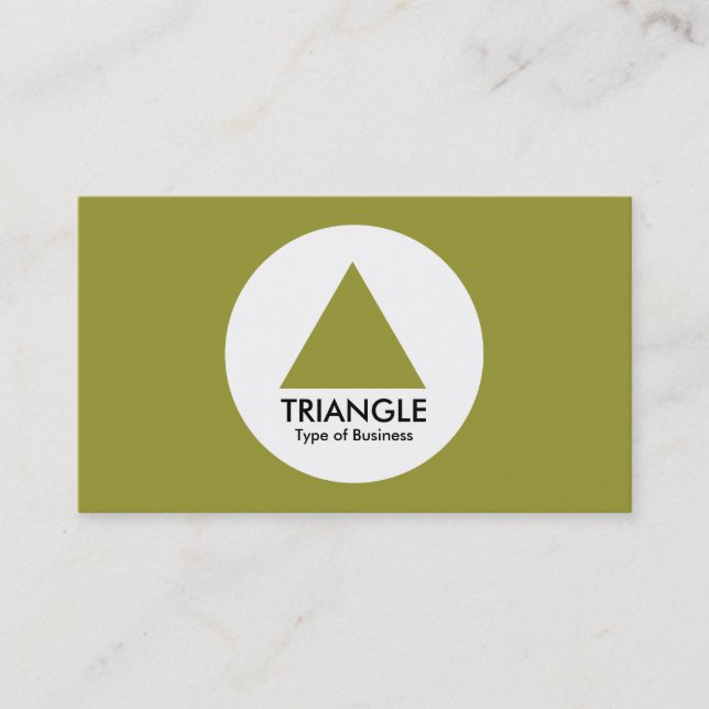 Circle - Triangle - Olive Business Card (Front)