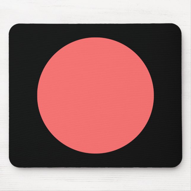 Circle - Tropical with Black Mouse Mat (Front)