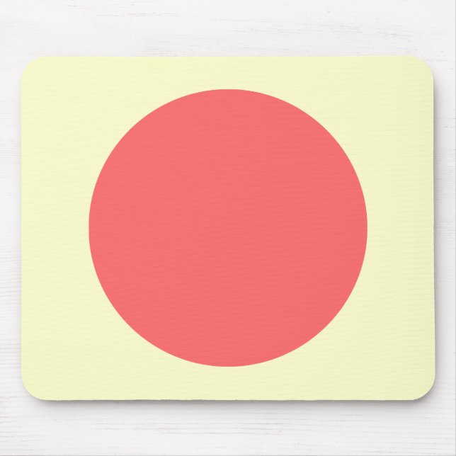 Circle - Tropical with Pale Yellow Mouse Mat (Front)