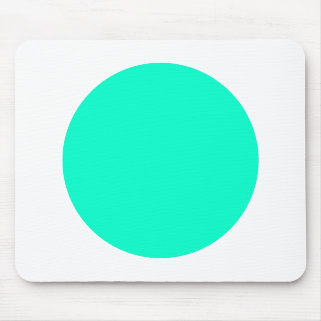 Circle - Turquoise and White Mouse Mat (Front)