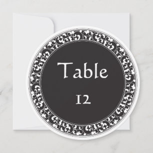 Circle Vintage Black Design - Table Numbers