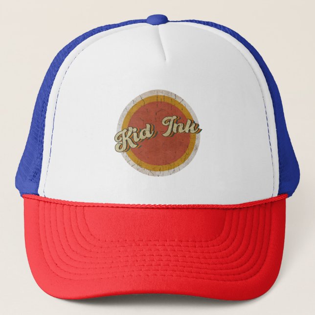 Circle vintage Kid Ink Kids  Trucker Hat (Front)
