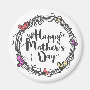 Circle w/ Hearts Happy Mother's Day   Magnet