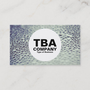 Circle - Water Droplets on Glass 01 Business Card