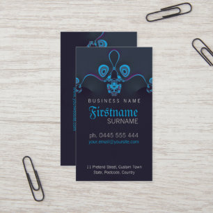 Circle Waves Dark Business Card