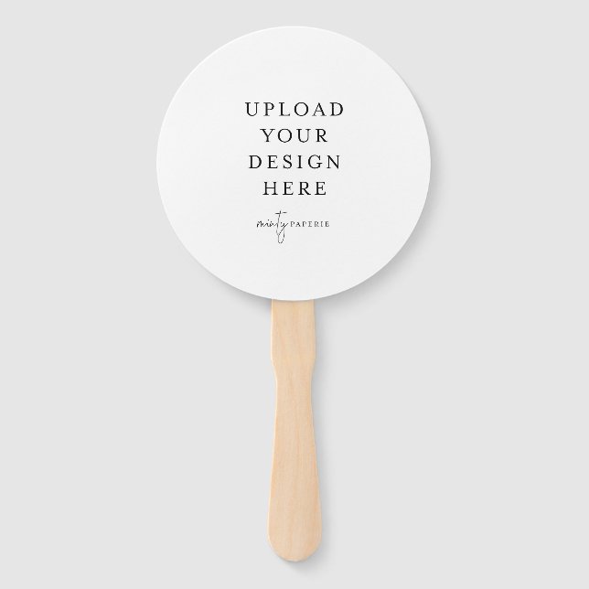 Circle Wedding Program Fan (Front)