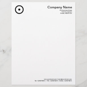 Circle with Centre Spot - Black Personalised Letterhead