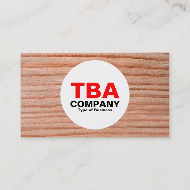Circle - Wood 01 Business Card (Front)