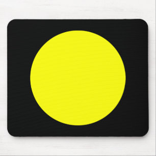 Circle - Yellow and Black Mouse Mat