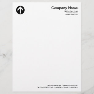Circled Arrow - Black Customized Letterhead