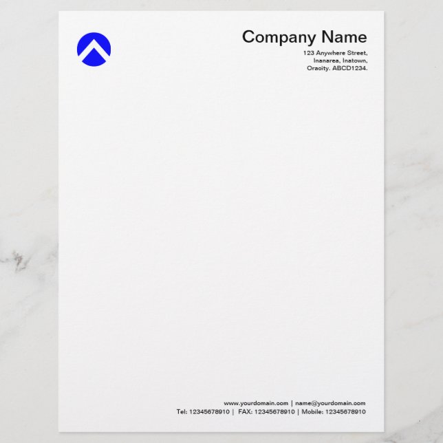 Circled Chevron - Blue Letterhead (Front)